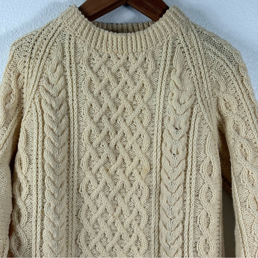 Vintage Handmade Cable Knit Fisherman Sweater
